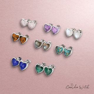 JEWELLERY - S925 - CRYSTAL HEART EARRINGS