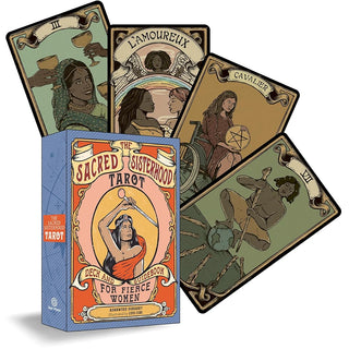 The Sacred Sisterhood Tarot: Deck and Guidebook for Fierce Women (78 Cards and Guidebook) cover image
