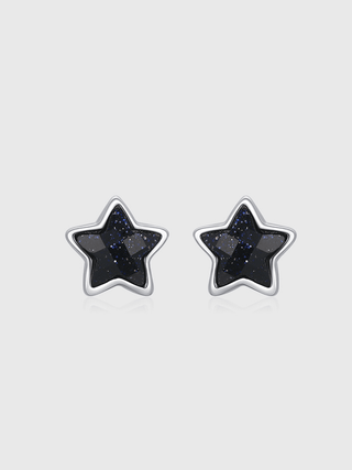 BLUE SANDSTONE STAR EARRINGS