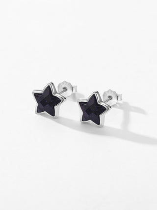 BLUE SANDSTONE STAR EARRINGS