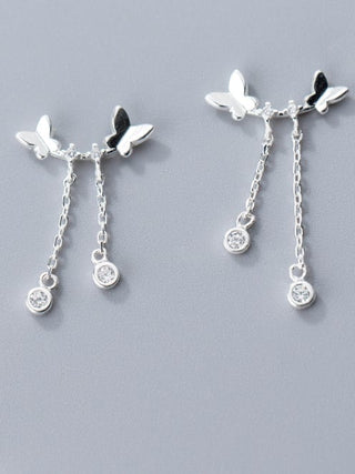 FLYING BUTTERFLY DUO DANGLE EARRINGS