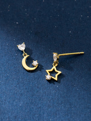 MINI MOON AND STAR EARRINGS