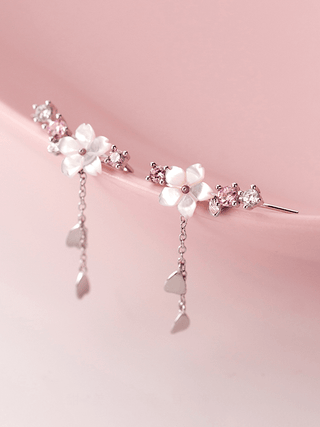 MOTHER OF PEARL CHERRY BLOSSOM EARRINGS