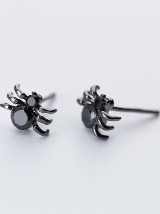 OBSIDIAN SPIDER EARRINGS