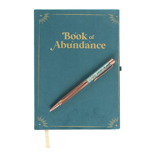 The-geordie-witch-wands-and-witches-Book-of-abundance-Journal-with-aventurine-Crystal-Pen