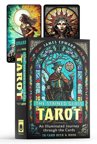 The Stained Glass Tarot: An Illuminated Journey through the Cards cover image