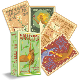 Sun-Steeped: A Golden Hour–Infused Affirmation Deck (54 Full-Color Cards and 64-Page Full-Color Guidebook) cover image