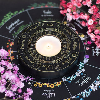 The-geordie-witch-wheel-of-the-year-Tealight-Candle-Holder