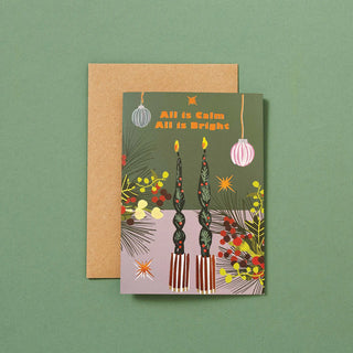 ALL IS CALM ALL IS BRIGHT - CHRISTMAS CARD