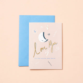 LOVE YOU MOON AND BACK CARD
