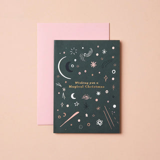 MAGICAL CHRISTMAS STARRY NIGHT CARD - GREEN