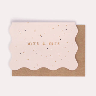MRS AND MRS LESBIAN WEDDING CARD