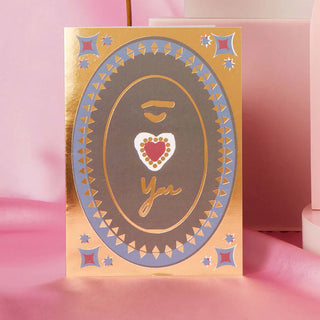 MYSTICAL ROMANCE CARD - I LOVE YOU - GOLD