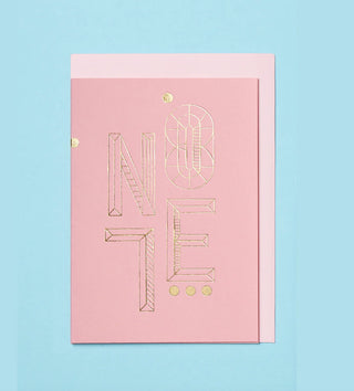 NOEL - TYPOGRAPHIC CHRISTMAS CARD - PINK