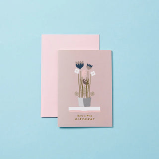 WILD BIRTHDAY FLOWERS CARD