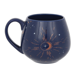 BLUE CRESENT MOON ROUNDED MUG