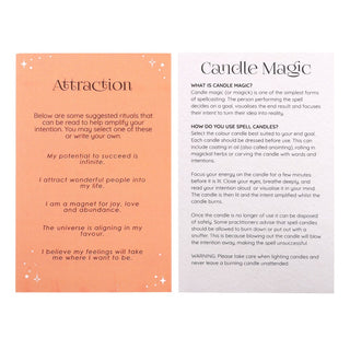 PACK OF 12 ATTRACTION SPELL CANDLES