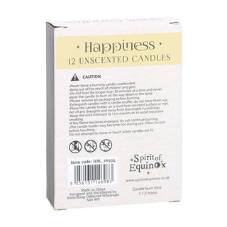 PACK OF 12 HAPPINESS SPELL CANDLES