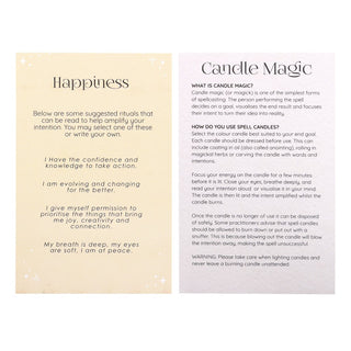 PACK OF 12 HAPPINESS SPELL CANDLES