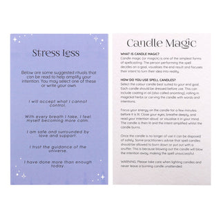 PACK OF 12 STRESS LESS SPELL CANDLES