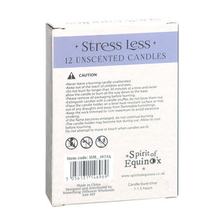 PACK OF 12 STRESS LESS SPELL CANDLES