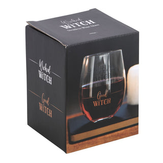 WICKED WITCH STEMLESS WINE GLASS