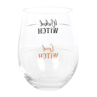 WICKED WITCH STEMLESS WINE GLASS